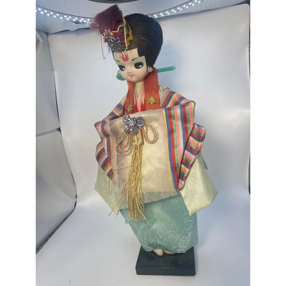 Vintage Japanese Gofun Girl Doll Kimono Geisha Maiko Traditional Folk Craft